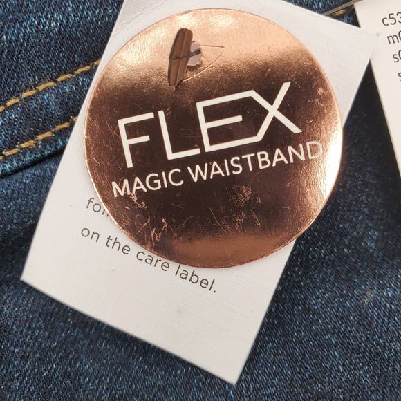 Lane Bryant Womens Size 16 High Rise 3 Button Pedal Jegging Dark Wash New - Picture 4 of 8